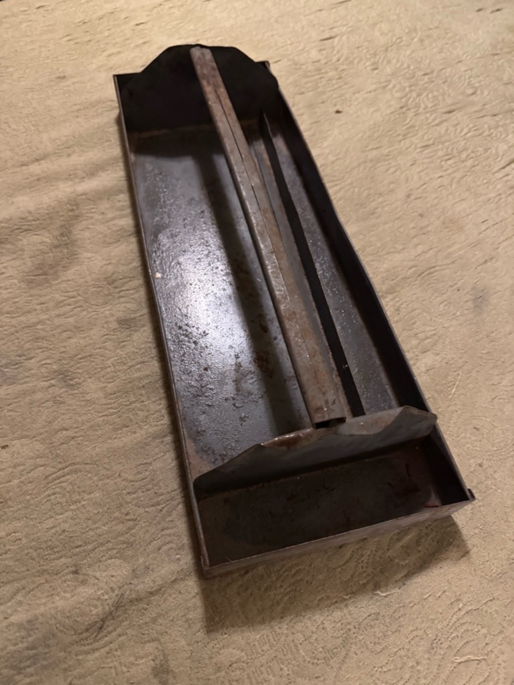 Rustic Dark Brown Metal Bath Vanity Tray